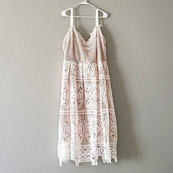 robert rodriguez lace dress Vintage Robert Rodriguez lace slip dress – villa amour vintage main image 0